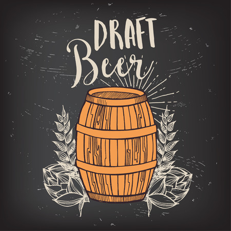 Beer restaurant brochure vector, alcohol menu design.のイラスト素材