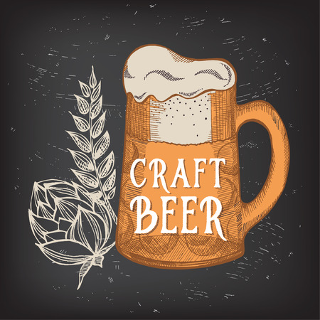 Beer restaurant brochure vector, alcohol menu design.のイラスト素材