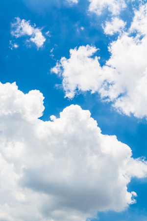 blue sky with white cloudsの写真素材