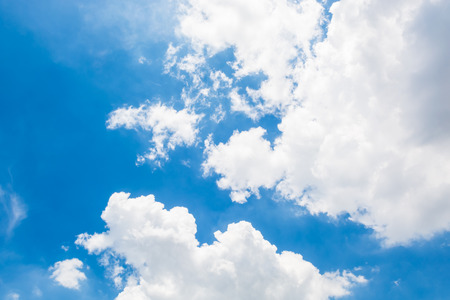 blue sky with white cloudsの写真素材