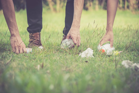 Hand of group diversity people volunteer charity project, Eco green and save the world conceptの写真素材