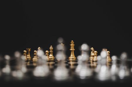 Chess board game, Strategy planning and competition business concept.