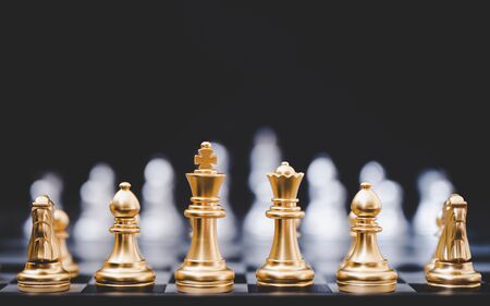 Chess board game, Strategy planning and competition business concept.