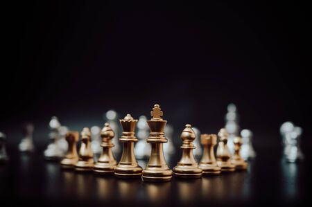 Leader and success business competition concept. Chess board game strategyの写真素材