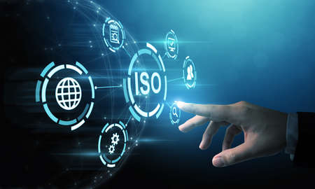 Concept of ISO standards quality control assurance warranty business technologyの写真素材