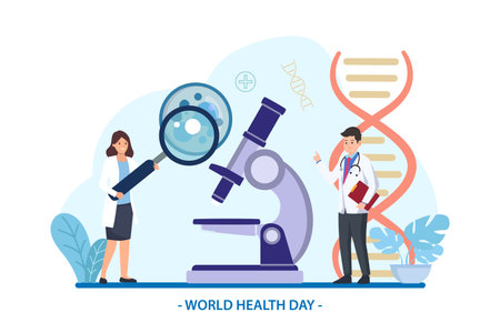 Healthcare and life insurance concept. World health day. Innovation and technology medical. Vector illustrationのイラスト素材