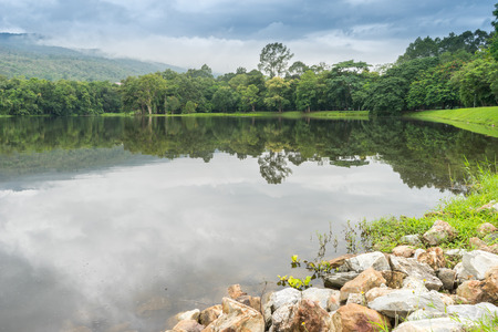 Great view lake in chiang maiの写真素材