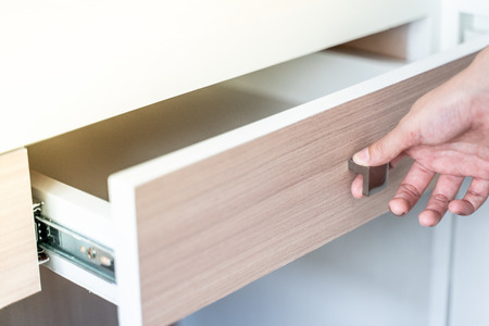 Use Hand Pull Open Drawer Wooden