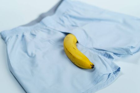 Banana and boxer in sex concept.の写真素材