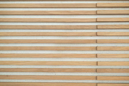 Wood battens wall pattern texture. interior design decoration backgroundの写真素材