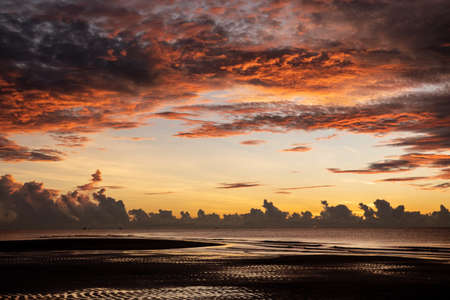 Sunrise shot over the sea and beautiful cloud.