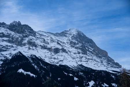 First mountain in Grindelwald with Alpine views Switzerland.