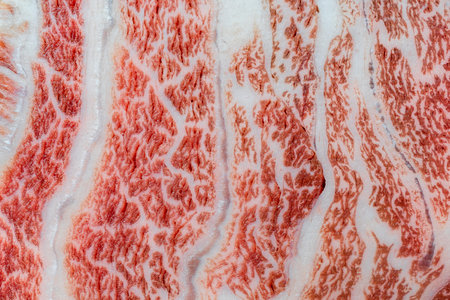 Closeup of A5 Japanese Wagyu Steak Cut.の写真素材