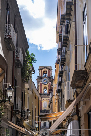 View of the sights and shopping along the streets of Sorrento.の写真素材