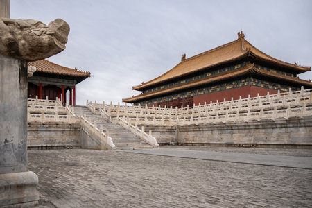 View of Forbidden City (Palace Museum) in Beijing, China.の写真素材