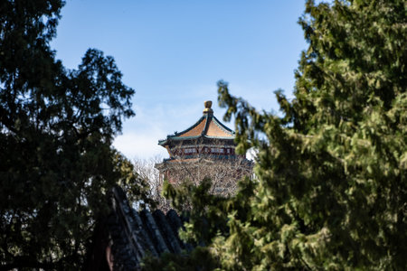 Architectural landscape of Imperial Summer palace in Beijing, china.の写真素材