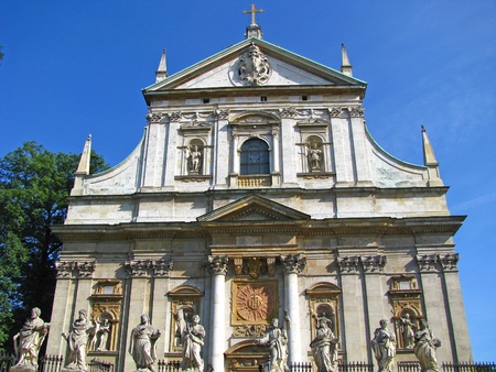 Church in Cracow, KrakÃ³w - Poland の写真素材