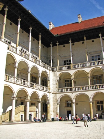 Corridor in the castle - Cracow Poland  の写真素材