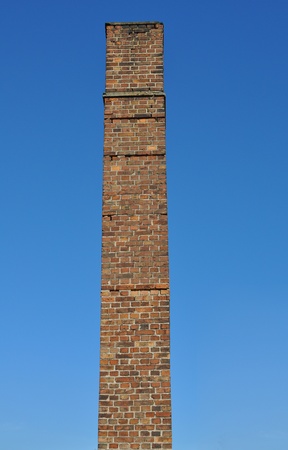 Old Cracked Brick Chimney の写真素材