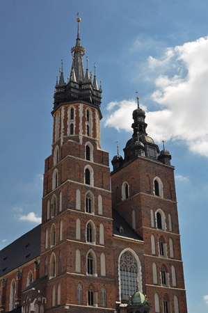 The basilica of the Virgin Mary in Cracow - Poland の写真素材