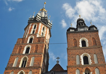 The basilica of the Virgin Mary in Cracow - Poland の写真素材