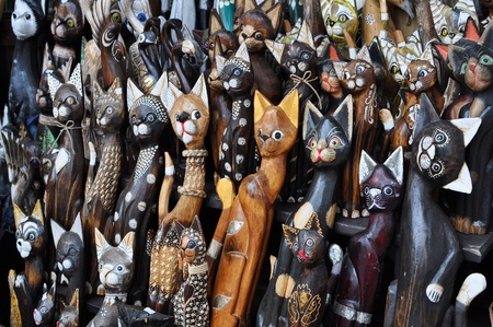 Wooden cats のeditorial素材