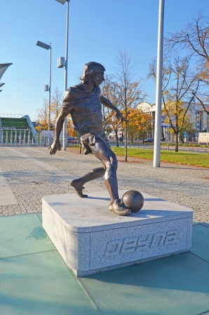 Monument player - Deyna, Warsaw, Polandのeditorial素材