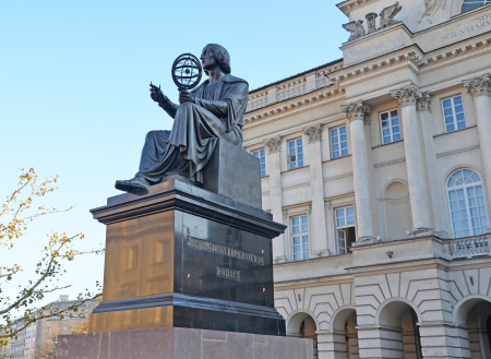 Statue of Copernicus - Warsaw Poland の写真素材