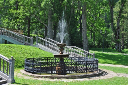 Fountain - Old park in Kuznice,Zakopane Poland の写真素材