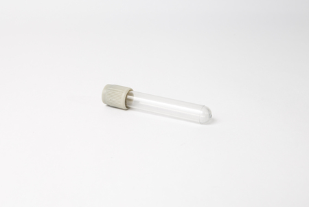 grey blood tube on the white backgroundの写真素材