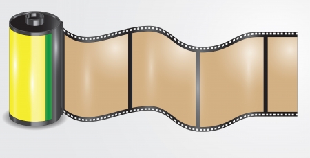Shaded roll of a photographic film  Vector image のイラスト素材