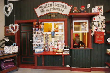 DROBAK, NORWAY - OCTOBER 29, 2015, Santa Claus house, shop and post officeのeditorial素材