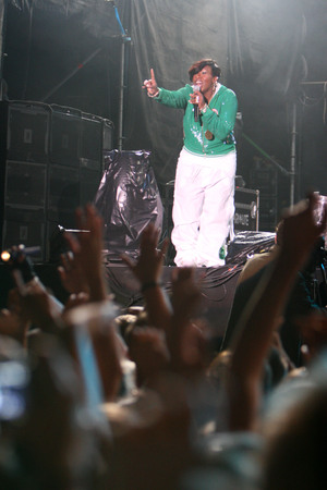 KRAKOW, POLAND - AUGUST 23, 2008: Coke Live Festival, o/p Missy Elliottのeditorial素材