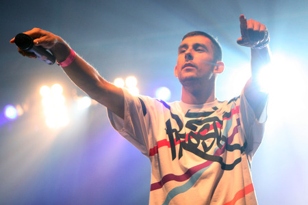 KRAKOW, POLAND - AUGUST 23, 2008: Coke Live Festival, o/p Sokolのeditorial素材
