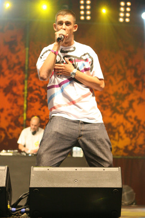 KRAKOW, POLAND - AUGUST 23, 2008: Coke Live Festival, o/p Sokolのeditorial素材
