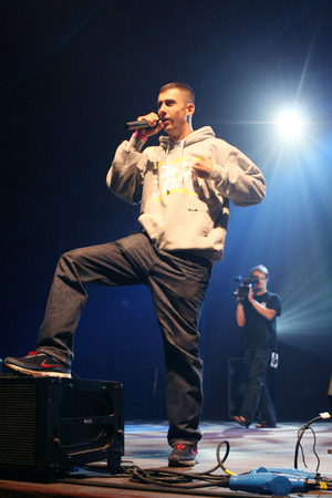 KRAKOW, POLAND - AUGUST 23, 2008: Coke Live Festival, o/p Sokolのeditorial素材