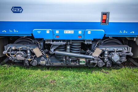 KRAKOW, POLAND - JULY 20, 2018; PKP Intercity High speed train Pendolino at platform in Cracow
