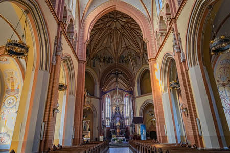 TARNOW, POLAND - OCTOBER 09, 2021: Polish city in Malopolska often called "Pearl of Polish Renaissance". Europe's most beautiful town according CNN. o / p Church of the Holy Familyのeditorial素材
