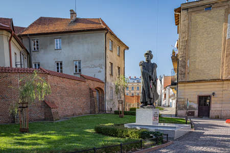 TARNOW, POLAND - OCTOBER 09, 2021: Polish city in Malopolska often called "Pearl of Polish Renaissance". Europe's most beautiful town according CNN. o / p Hungarian square with Jozef Bem monumentのeditorial素材