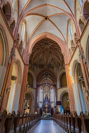 TARNOW, POLAND - OCTOBER 09, 2021: Polish city in Malopolska often called "Pearl of Polish Renaissance". Europe's most beautiful town according CNN. o / p Church of the Holy Familyのeditorial素材