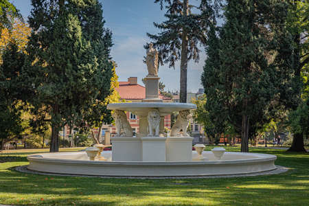 TARNOW, POLAND - OCTOBER 10, 2021: Polish city in Malopolska often called "Pearl of Polish Renaissance". Europe's most beautiful town according CNN. o / p Strzelecki Parkのeditorial素材