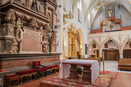 TARNOW, POLAND - OCTOBER 10, 2021: Polish city in Malopolska often called "Pearl of Polish Renaissance". Europe's most beautiful town according CNN. o / p Cathedral of the Nativity of the Blessed Virgin Maryのeditorial素材