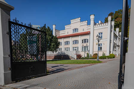 TARNOW, POLAND - OCTOBER 10, 2021: Polish city in Malopolska often called "Pearl of Polish Renaissance". Europe's most beautiful town according CNN. o / p Palace in the Park Strzeleckiのeditorial素材