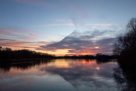 Sunset in England,Branston Water Park 2021