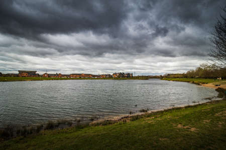 Burton Under Needwood England March 28 2021, A visit on a small walk by the lake in Barton Marina, England Burton under Needwoodのeditorial素材