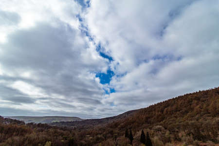 Walking on Derwent Valley Water Board in Peak District UK