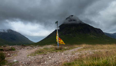 Scotland driving to Glencoe Valley Viewpointの写真素材
