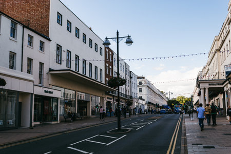 Royal Lemington Spa / England - September 6/2021, walking and sightseeing beauty city.のeditorial素材