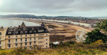 Llandudno, North Wales, August 29st 2021, Wales view on The Grand Hotel and city.のeditorial素材