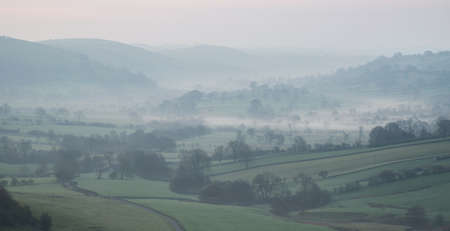 Sunrise on Chrome Hill in National Park Peak District, England 17.04.2022.
